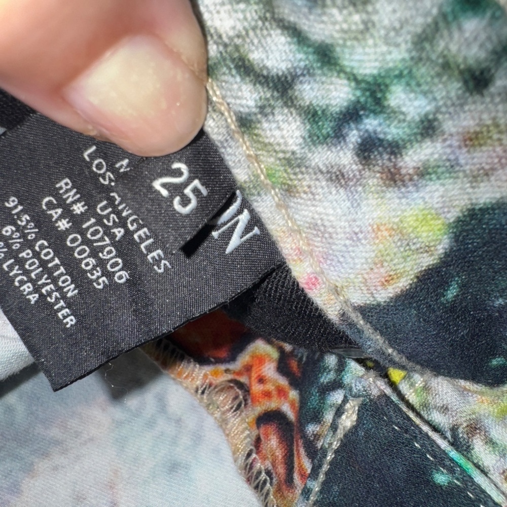 Hudson Nico Mid Rise Super Skinny Milky Way Multicolor Snakeskin Design Size 25 - Picture 3 of 9